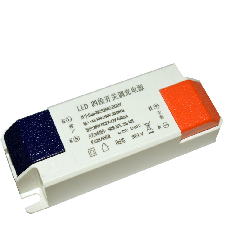 Led four / three section switching dimming power supply