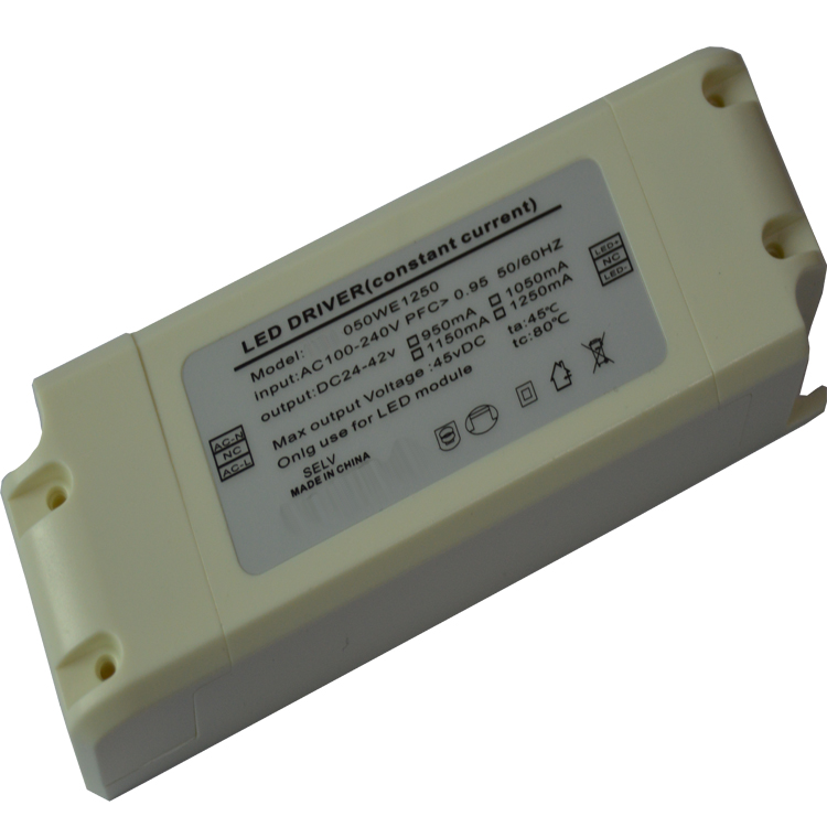LED external EMC constant current driver 50W PFC>0.95