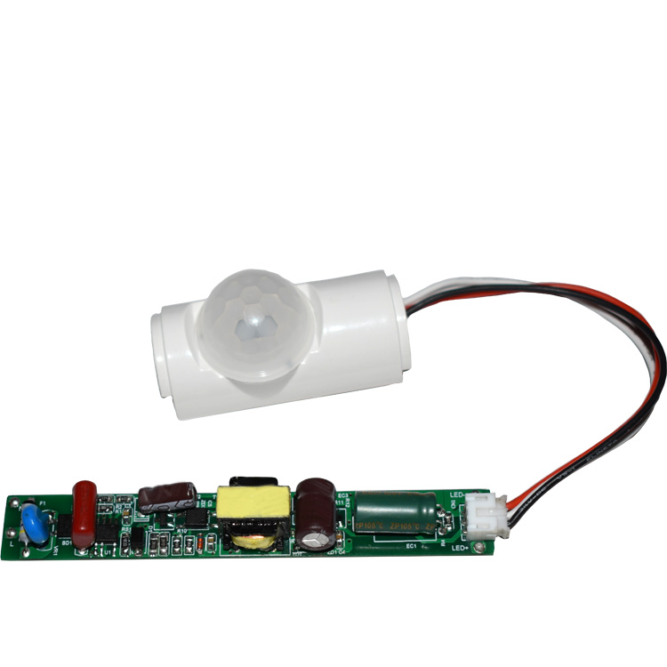 Infrared human body induction LED fluorescent lamp tube power supply non-isolated 18W PFC>0.98